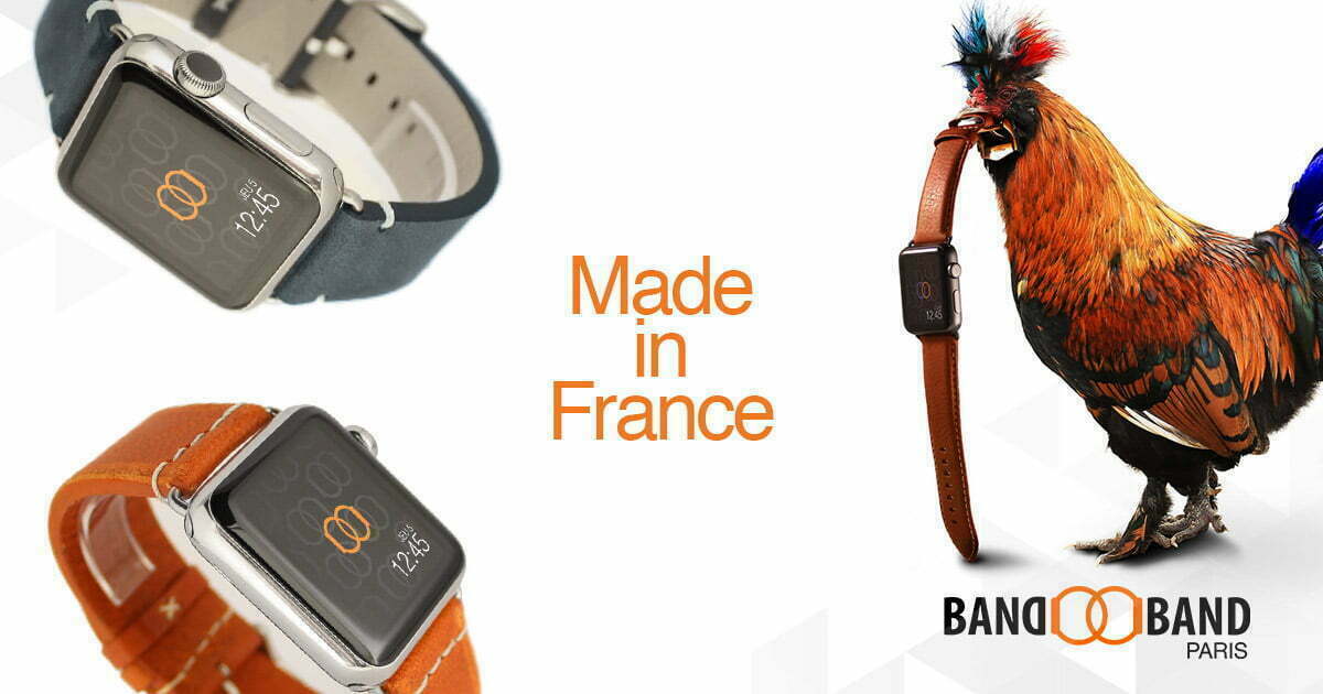 Carbone Eternel Paris - Bracelet Cuir Apple Watch Motif Damier - Band-Band
