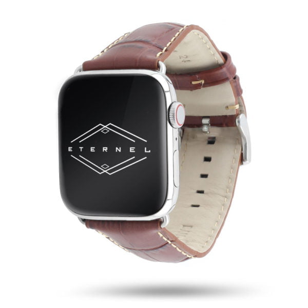 Sobek Apple Watch - Bracelet cuir de veau grain alligator