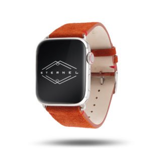 Maverick Apple Watch - Bracelet en cuir de chèvre velours Made in France