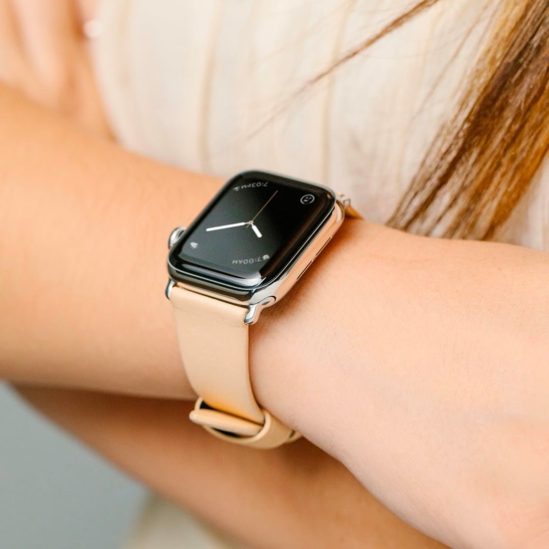 - Slim Leather Watch Band-Band 2021 Bracelet - Modern - Nomad Apple