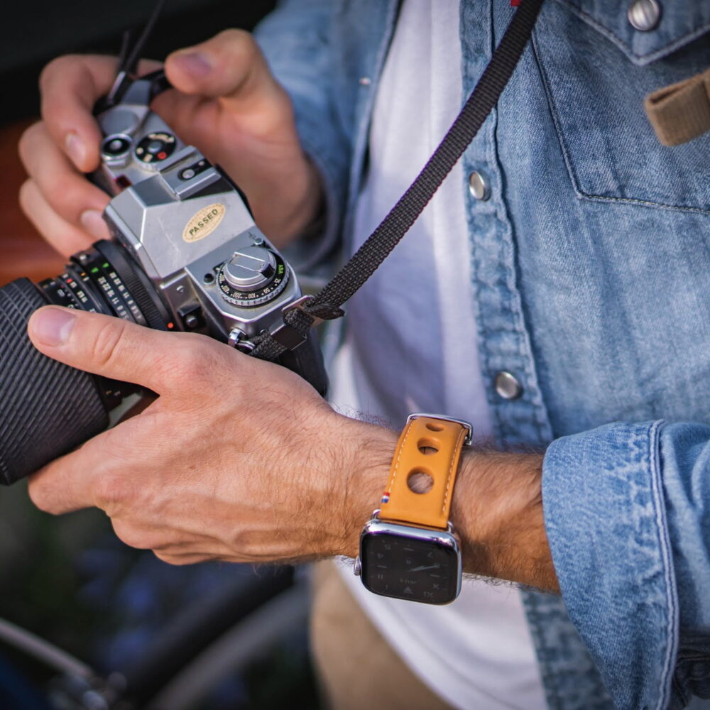 Rallye Apple Watch – Bracelet cuir vachette avec boucle déployante