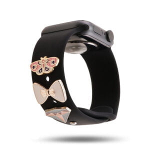 bracelet Apple Watch fluoroélastomère personnalisé avec des charms