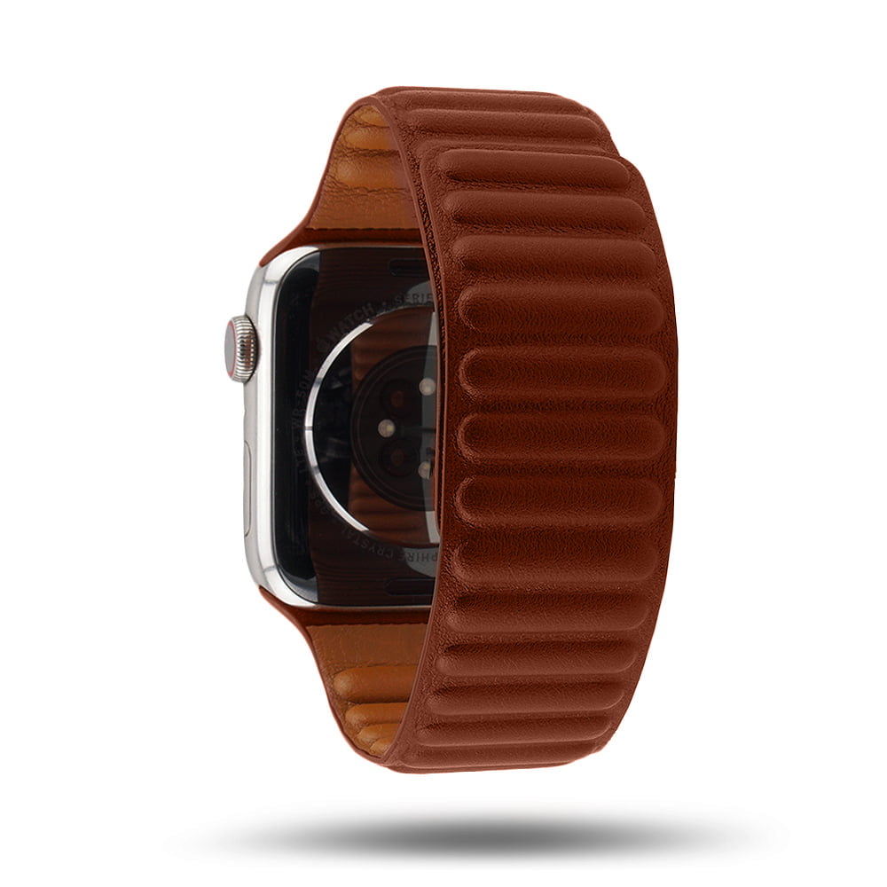 Magnetized leather links - - Leather Band-Band Bracelet Watch Apple