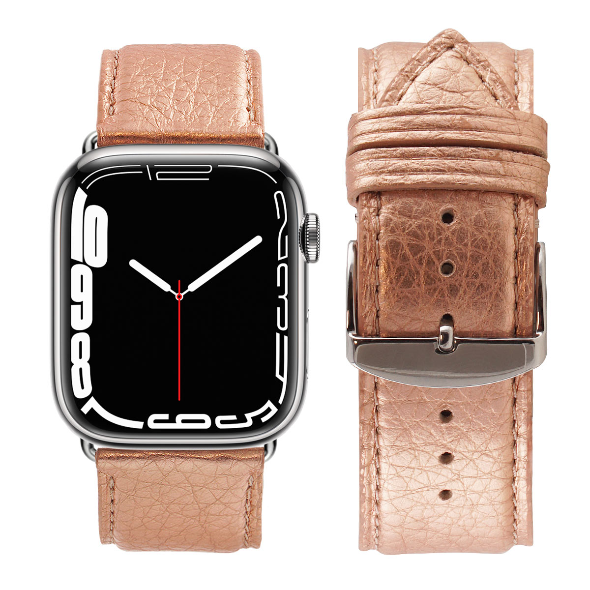 Horizon - Cuir marin français upcyclé - Bracelet Apple Watch